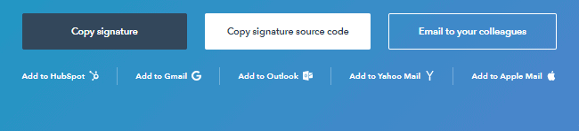 Set up your free email signature