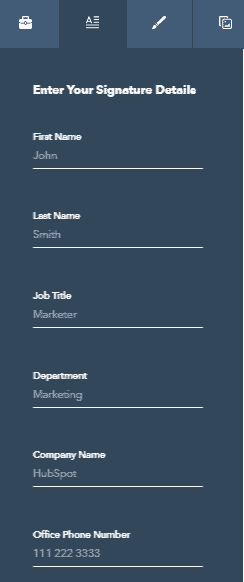 Add your signature details to your email signature